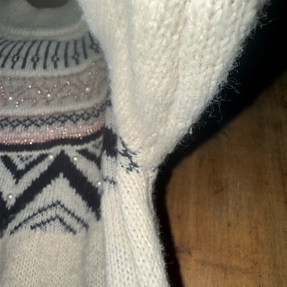 Maurice’s Festive Cozy Fair Isle Knit Sweater Size Small Embellished - Picture 6 of 7